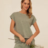 Laurie Mineral Wash Eco Jersey Tee Womens Tops Short Shirt Threads 4 Thought 