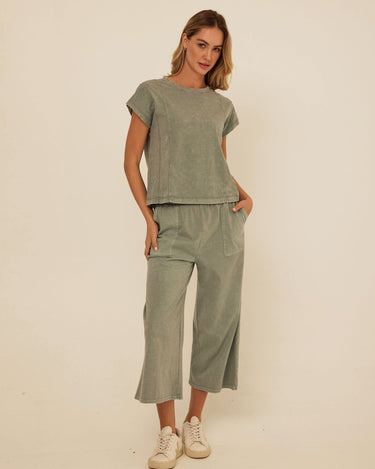 Laurie Mineral Wash Eco Jersey Tee Womens Tops Short Shirt Threads 4 Thought 