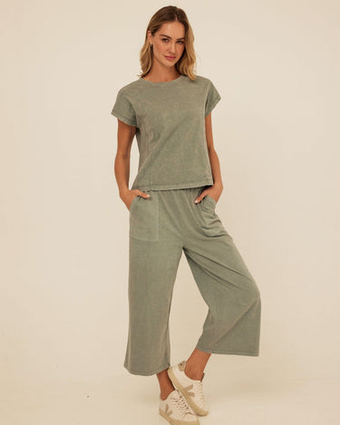 Laurie Mineral Wash Eco Jersey Tee Womens Tops Short Shirt Threads 4 Thought 