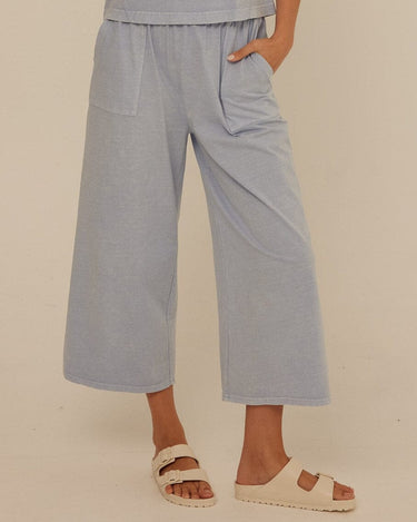 Alva Mineral Wash Eco Jersey Wide Leg Capri Pant Womens Bottoms Pants Threads 4 Thought 