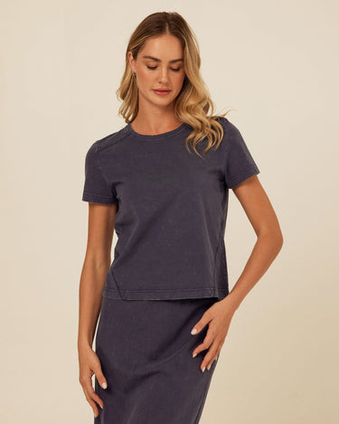 Roselie Mineral Wash Eco Jersey Tee Womens Tops Short Shirt Threads 4 Thought 