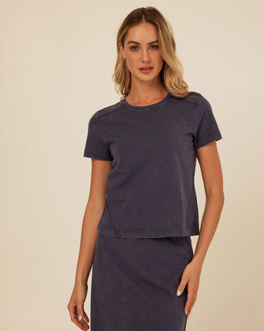 Roselie Mineral Wash Eco Jersey Tee Womens Tops Short Shirt Threads 4 Thought 