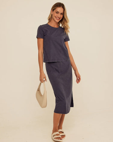 Roselie Mineral Wash Eco Jersey Tee Womens Tops Short Shirt Threads 4 Thought 