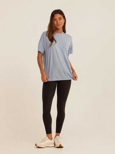 Andie Tencel Jersey Relaxed Tee Womens Tops Short Tee Threads 4 Thought 