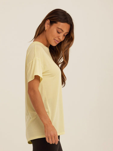 Andie Tencel Jersey Relaxed Tee Womens Tops Short Tee Threads 4 Thought 