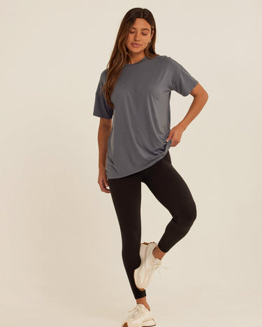 Andie Tencel Jersey Relaxed Tee Womens Tops Short Tee Threads 4 Thought 