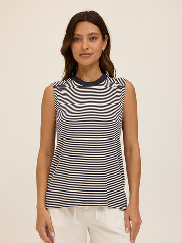 Nazeera Micro Stripe Feather Rib Tank Threads 4 Thought 