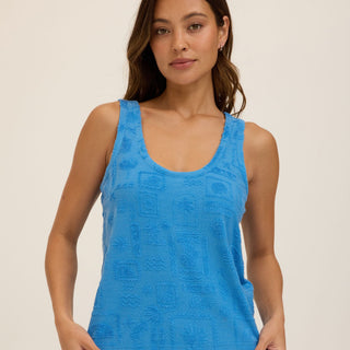Kassie Vacay Vibes Jacquard Terry Tank Womens Tops Tanks Threads 4 Thought 