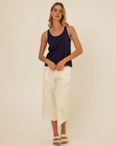 Genevieve Novelty Stitch Eco Jersey Tank Threads 4 Thought 