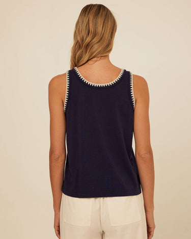 Genevieve Novelty Stitch Eco Jersey Tank Threads 4 Thought 