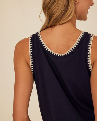 Genevieve Novelty Stitch Eco Jersey Tank Threads 4 Thought 