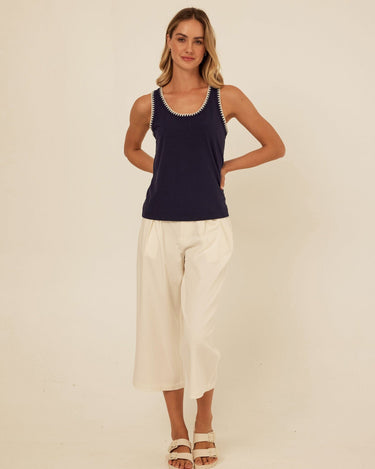 Genevieve Novelty Stitch Eco Jersey Tank Threads 4 Thought 