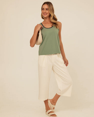 Genevieve Novelty Stitch Eco Jersey Tank Threads 4 Thought 