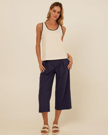 Genevieve Novelty Stitch Eco Jersey Tank Threads 4 Thought 