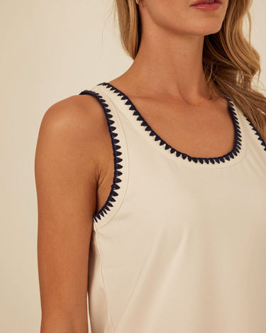 Genevieve Novelty Stitch Eco Jersey Tank Threads 4 Thought 