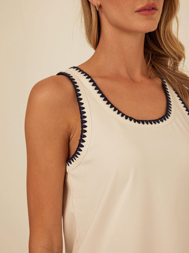 Genevieve Novelty Stitch Eco Jersey Tank Threads 4 Thought 