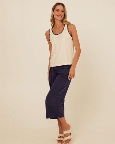 Genevieve Novelty Stitch Eco Jersey Tank Threads 4 Thought 