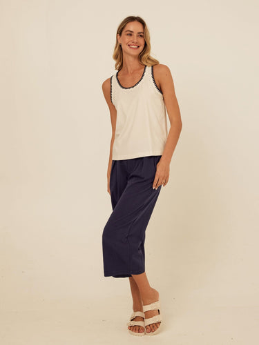 Genevieve Novelty Stitch Eco Jersey Tank Threads 4 Thought 