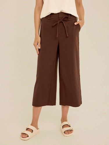 Bemmie Stretch Twill Relaxed Capri Pant Womens Bottoms Pants Threads 4 Thought 