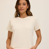 Keilani Cotton Terry Lace Mix Tee Womens Tops Short Shirt Threads 4 Thought 