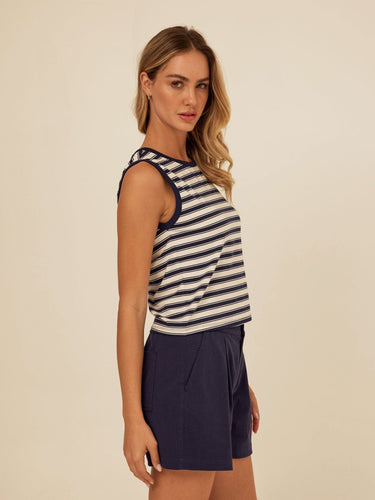 Emilia Stripe Eco Jersey Tank Womens Tops Tanks Threads 4 Thought 