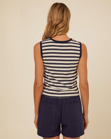 Emilia Stripe Eco Jersey Tank Womens Tops Tanks Threads 4 Thought 