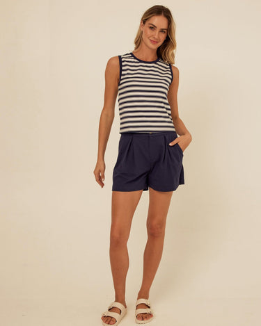 Emilia Stripe Eco Jersey Tank Womens Tops Tanks Threads 4 Thought 