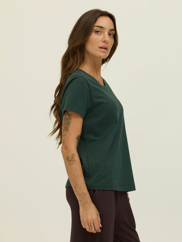Emmy Essential Jersey Crew Tee Womens Tops Short Tee Threads 4 Thought 