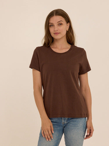 Emmy Essential Jersey Crew Tee Womens Tops Short Tee Threads 4 Thought 