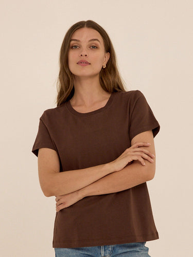 Emmy Essential Jersey Crew Tee Womens Tops Short Tee Threads 4 Thought 