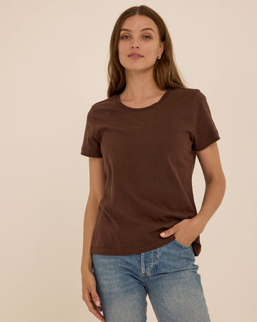 Emmy Essential Jersey Crew Tee Womens Tops Short Tee Threads 4 Thought 