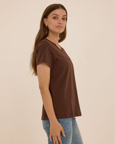 Emmy Essential Jersey Crew Tee Womens Tops Short Tee Threads 4 Thought 