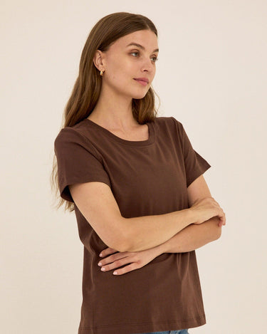 Emmy Organic Cotton Crew Tee Womens Tops Short Tee Threads 4 Thought 