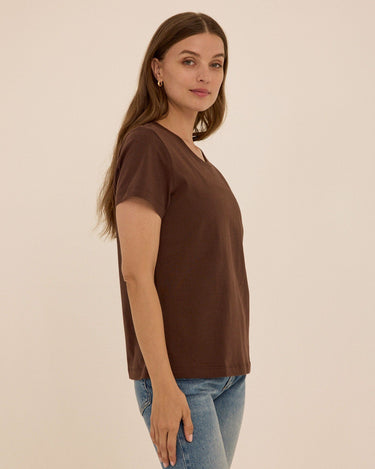 Emmy Essential Jersey Crew Tee Womens Tops Short Tee Threads 4 Thought 