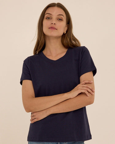 Emmy Essential Jersey Crew Tee Womens Tops Short Tee Threads 4 Thought 