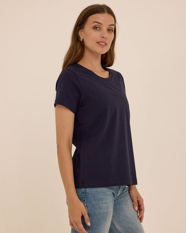 Emmy Essential Jersey Crew Tee Womens Tops Short Tee Threads 4 Thought 