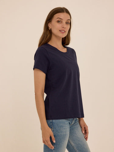 Emmy Essential Jersey Crew Tee Womens Tops Short Tee Threads 4 Thought 