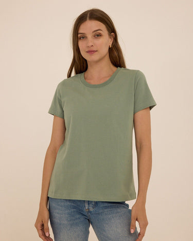 Emmy Essential Jersey Crew Tee Womens Tops Short Tee Threads 4 Thought 
