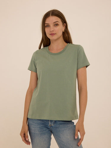 Emmy Essential Jersey Crew Tee Womens Tops Short Tee Threads 4 Thought 