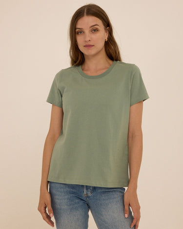 Emmy Essential Jersey Crew Tee Womens Tops Short Tee Threads 4 Thought 