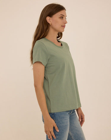 Emmy Essential Jersey Crew Tee Womens Tops Short Tee Threads 4 Thought 