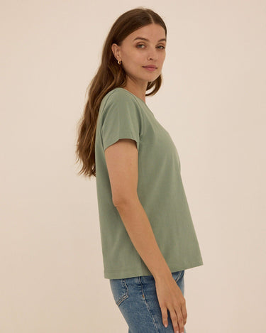 Emmy Essential Jersey Crew Tee Womens Tops Short Tee Threads 4 Thought 