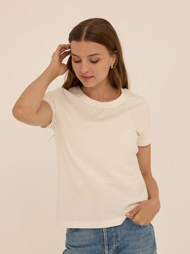 Emmy Essential Jersey Crew Tee Womens Tops Short Tee Threads 4 Thought 