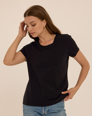 Emmy Essential Jersey Crew Tee Womens Tops Short Tee Threads 4 Thought 