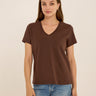 Aria Organic Cotton V-Neck Tee Womens Tops Short Tee Threads 4 Thought 