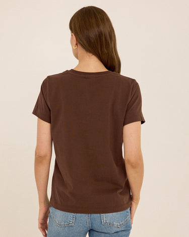 Aria Organic Cotton V-Neck Tee Womens Tops Short Tee Threads 4 Thought 