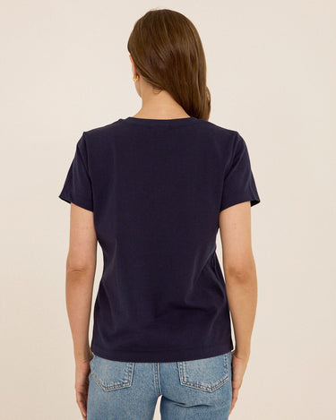 Aria Organic Cotton V-Neck Tee Womens Tops Short Tee Threads 4 Thought 
