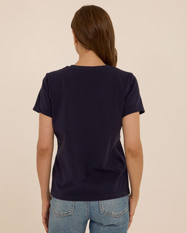 Aria Essential Jersey V-Neck Tee Womens Tops Short Tee Threads 4 Thought 