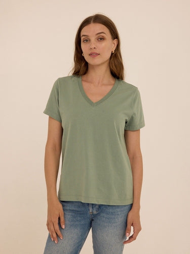 Aria Essential Jersey V-Neck Tee Threads 4 Thought 