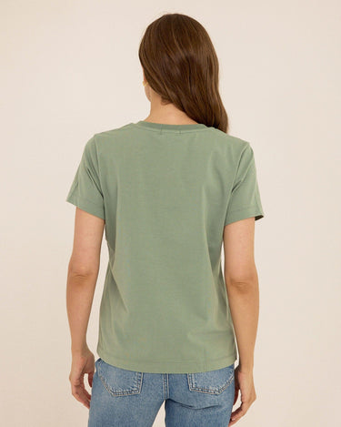 Aria Organic Cotton V-Neck Tee Womens Tops Short Tee Threads 4 Thought 